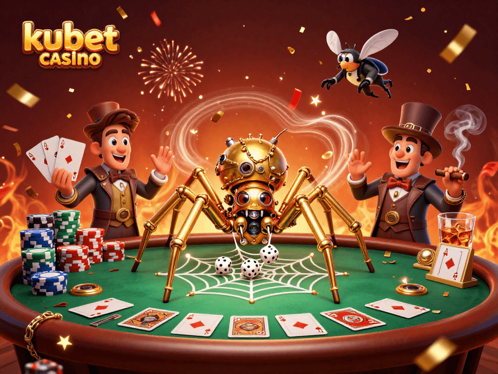 Experience thrilling gameplay at kubet casino with an engaging steampunk-themed illustration.