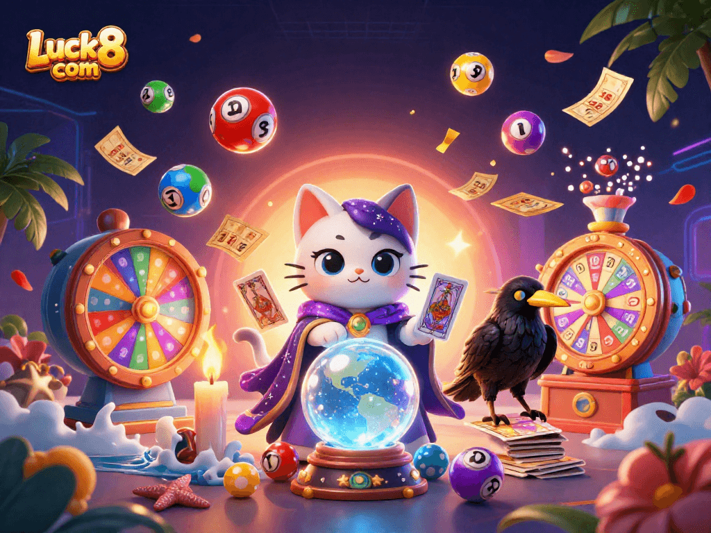 Engage in thrilling gaming at Luck8 com with vibrant casino elements and dynamic characters.