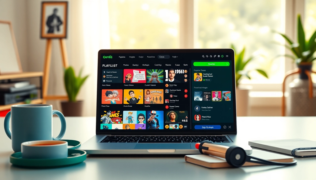 Engaging online betting platform 399W interface showcasing casual games and playlists
