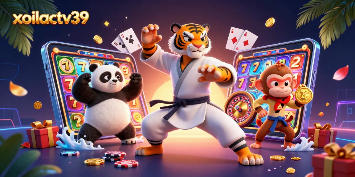 Experience excitement with xoilactv39 as a kung fu tiger master showcases thrilling slot game riches.
