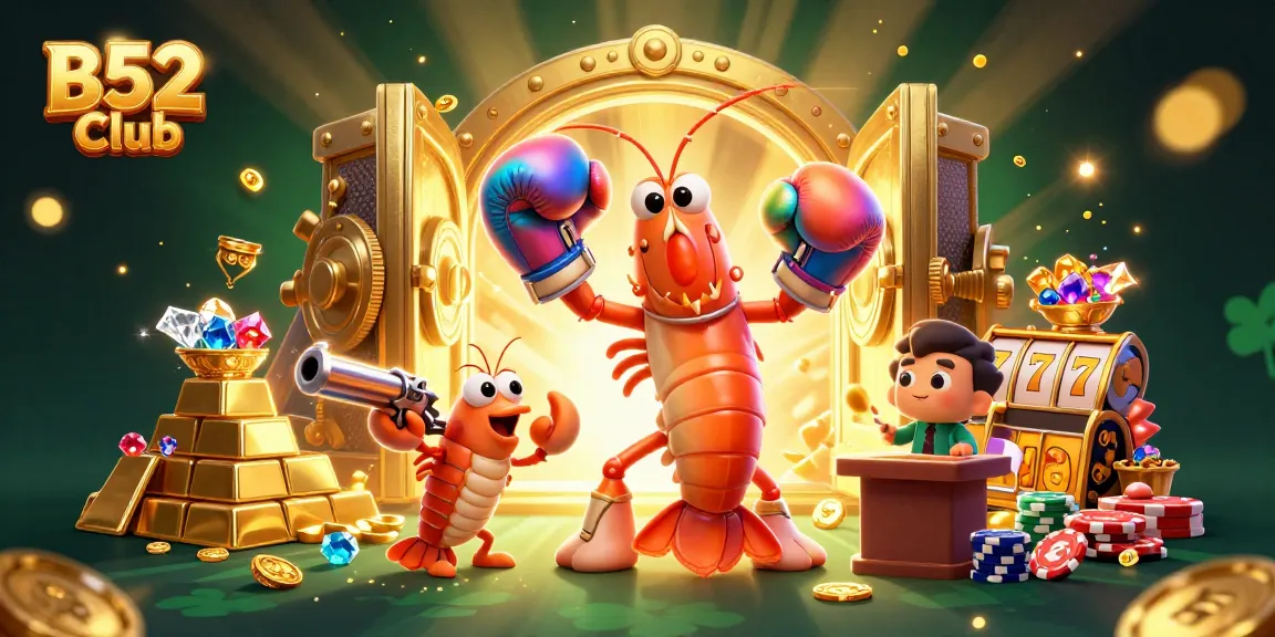 B52 Club offers dynamic gaming experiences with vibrant 3D casino characters engaging in thrilling action.