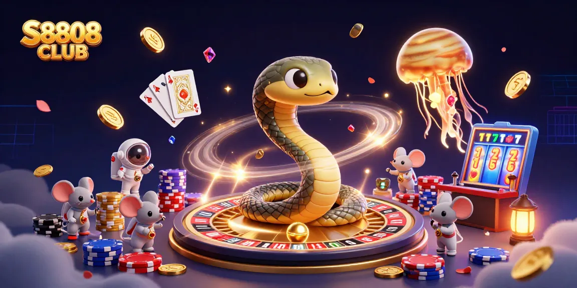 Engage in thrilling bets at S8808 CLUB with vibrant 3D casino elements and dynamic gameplay.