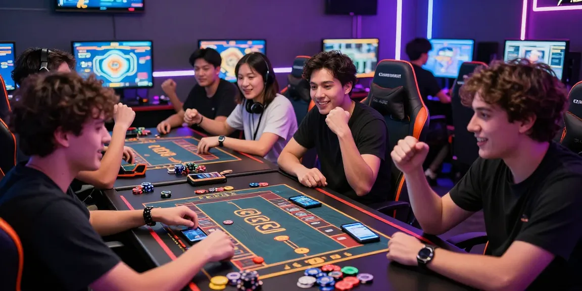 Penggemar bermain 68 game bài di ruang permainan modern dengan atmosfer dinamis.