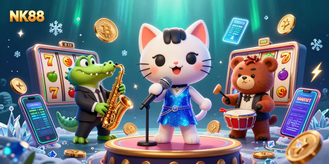 Experience thrilling gaming moments at NK88 with vibrant slots and playful characters.