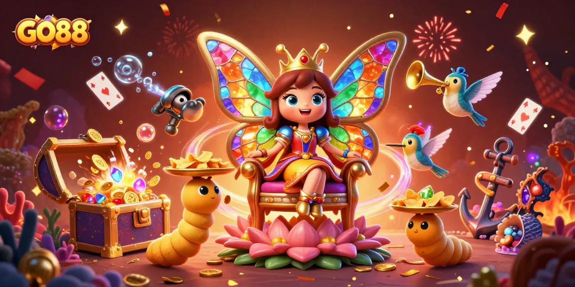 Experience GO88's vibrant casino world with enchanting characters and rich gaming elements.