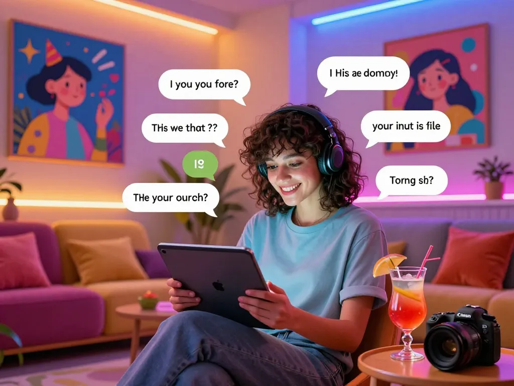 Engaging ai nsfw chat scene with lively AI characters and colorful elements