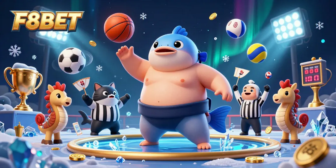 Experience thrilling action in F8BET's underwater gambling arena with colorful characters and vibrant gaming elements.