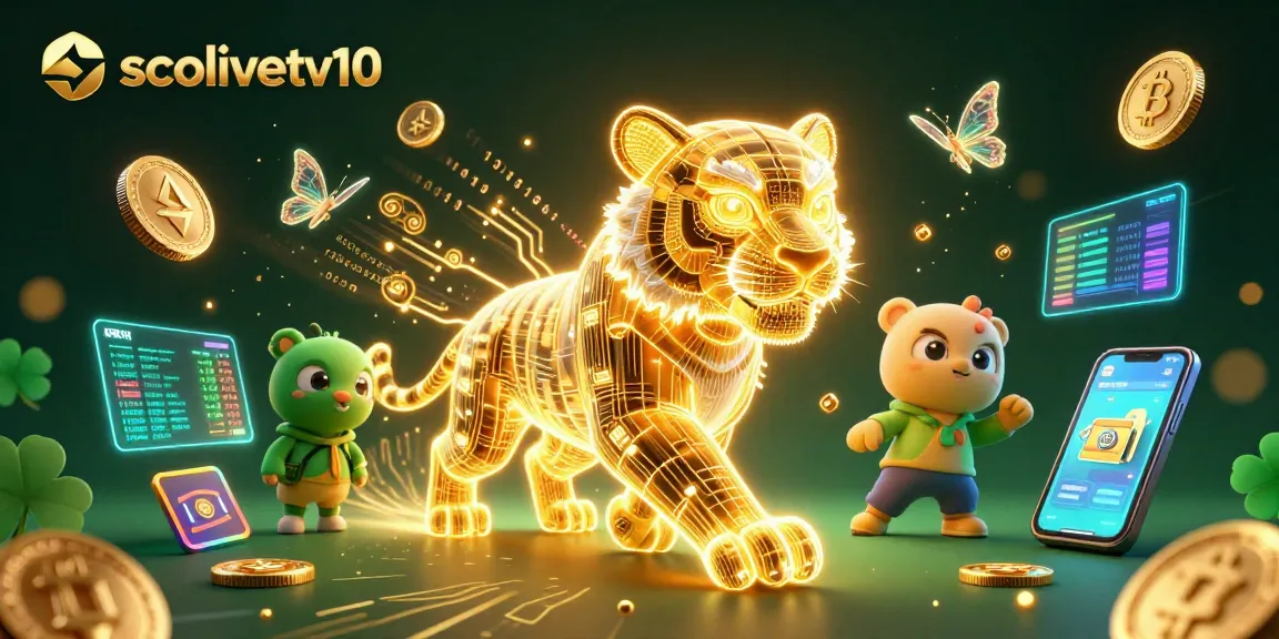 Socolivetv10 showcases dynamic online betting with a golden tiger in a vibrant 3D casino scene.