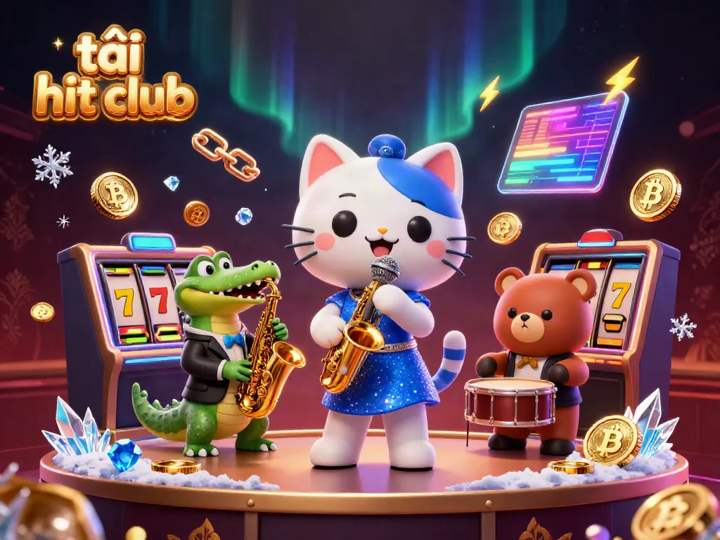 Experience excitement with tải hit club as cartoon characters engage in a lively casino setting.
