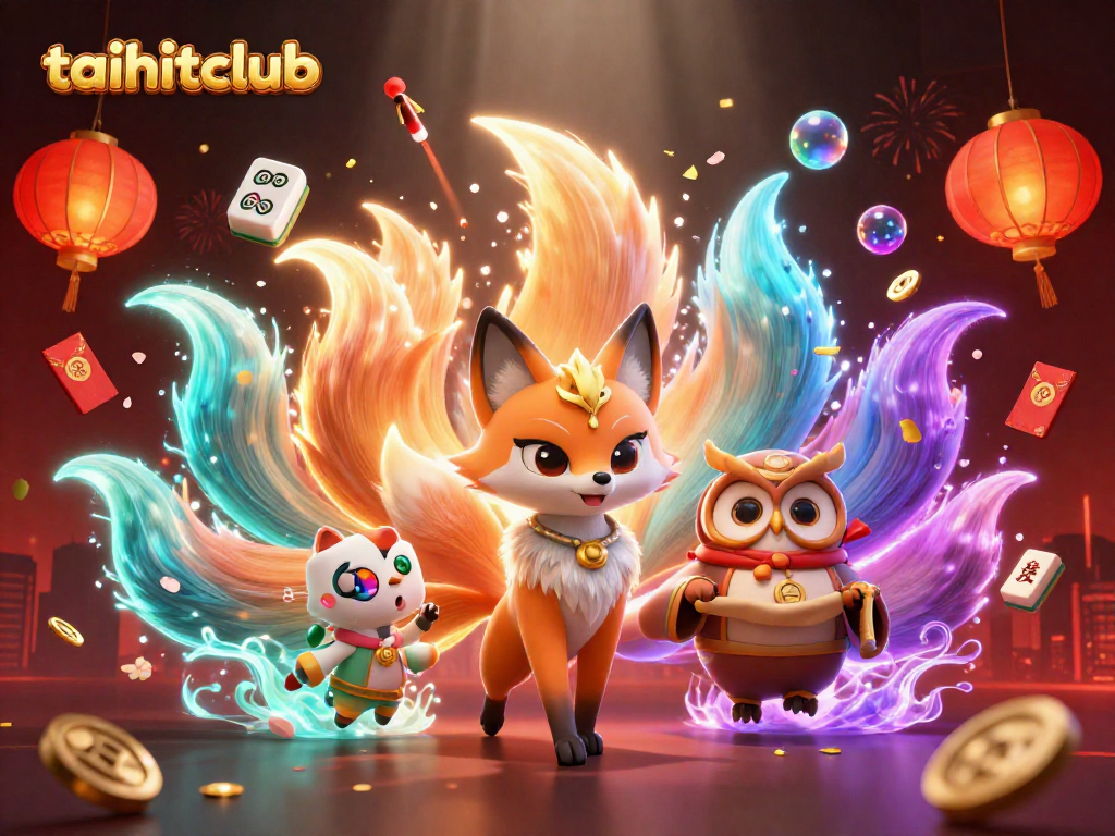 Engage with taihitclub's vibrant 3D casino world featuring lucky symbols and enchanting characters.