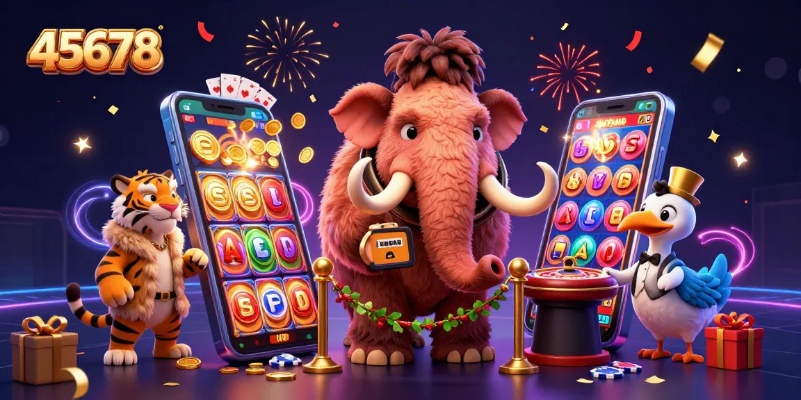 Engage in thrilling gameplay with 45678 at a vibrant casino, featuring dazzling characters and vivid slot games.