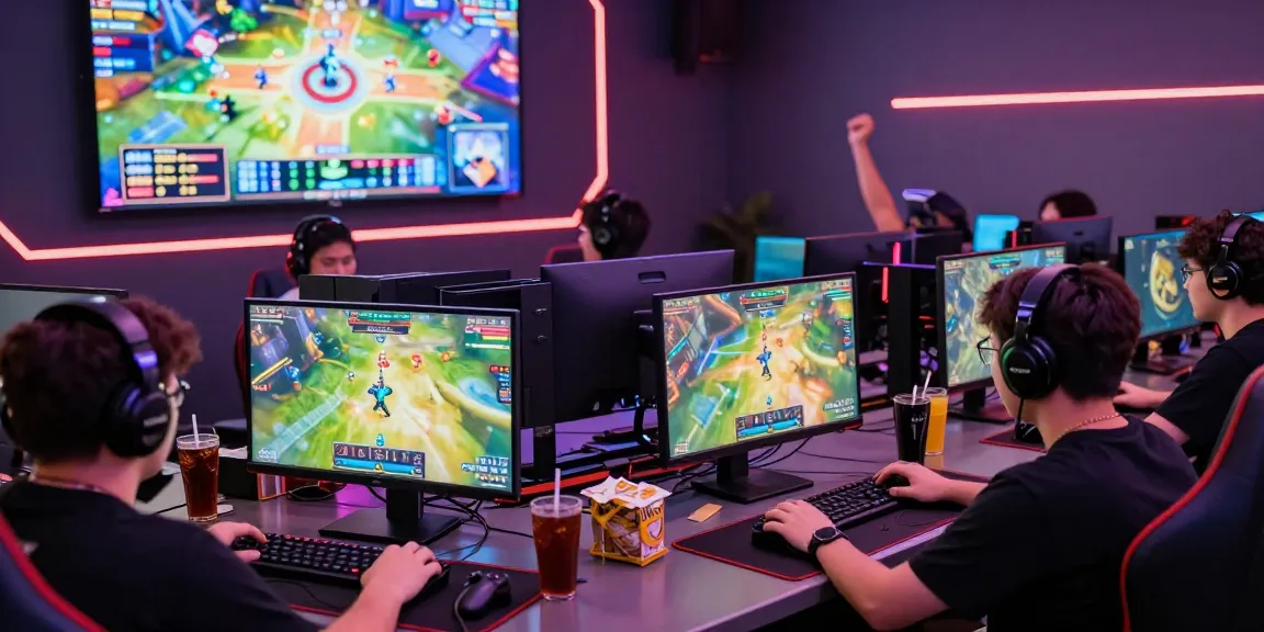 Trải nghiệm game B52 với người chơi trong không gian sôi động, ánh đèn LED sáng rực rỡ.