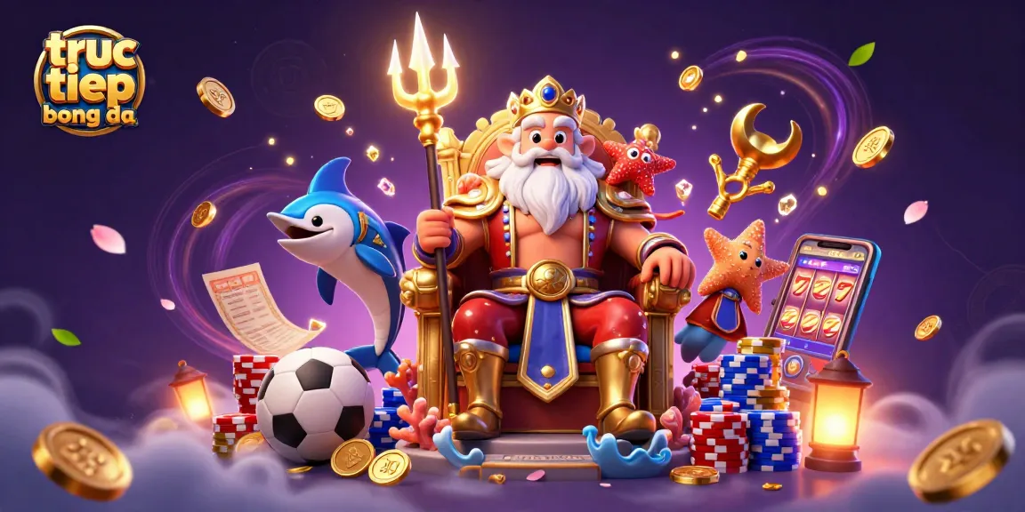 Experience truc tiep bong da with a vibrant 3D sports betting scene filled with dynamic elements.