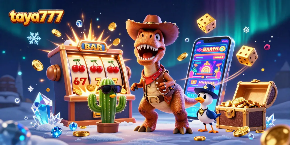 Taya777 brings the thrill of gambling with vibrant visuals showcasing 3D characters among exciting casino elements.