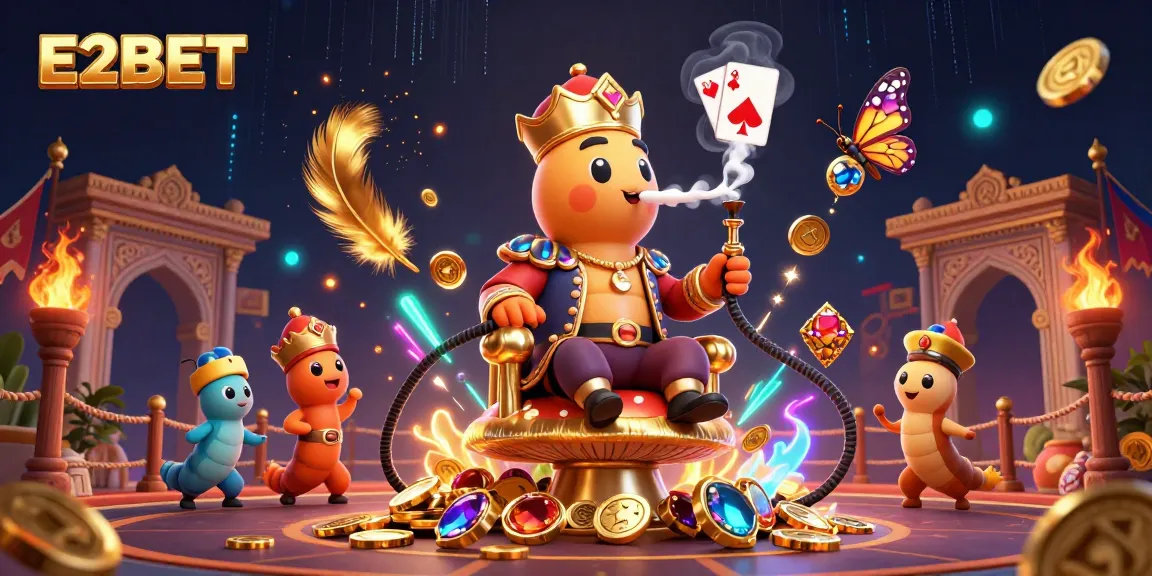 E2BET delivers exciting wins with its vibrant gaming experience featuring 3D characters in a dynamic casino scene.
