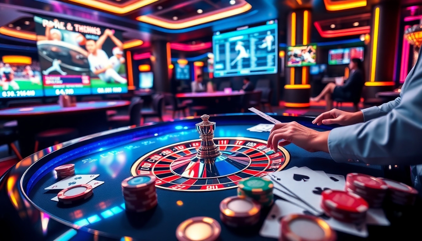 Experience thrilling gaming at RR88, featuring vibrant casino tables and engaging online interfaces.