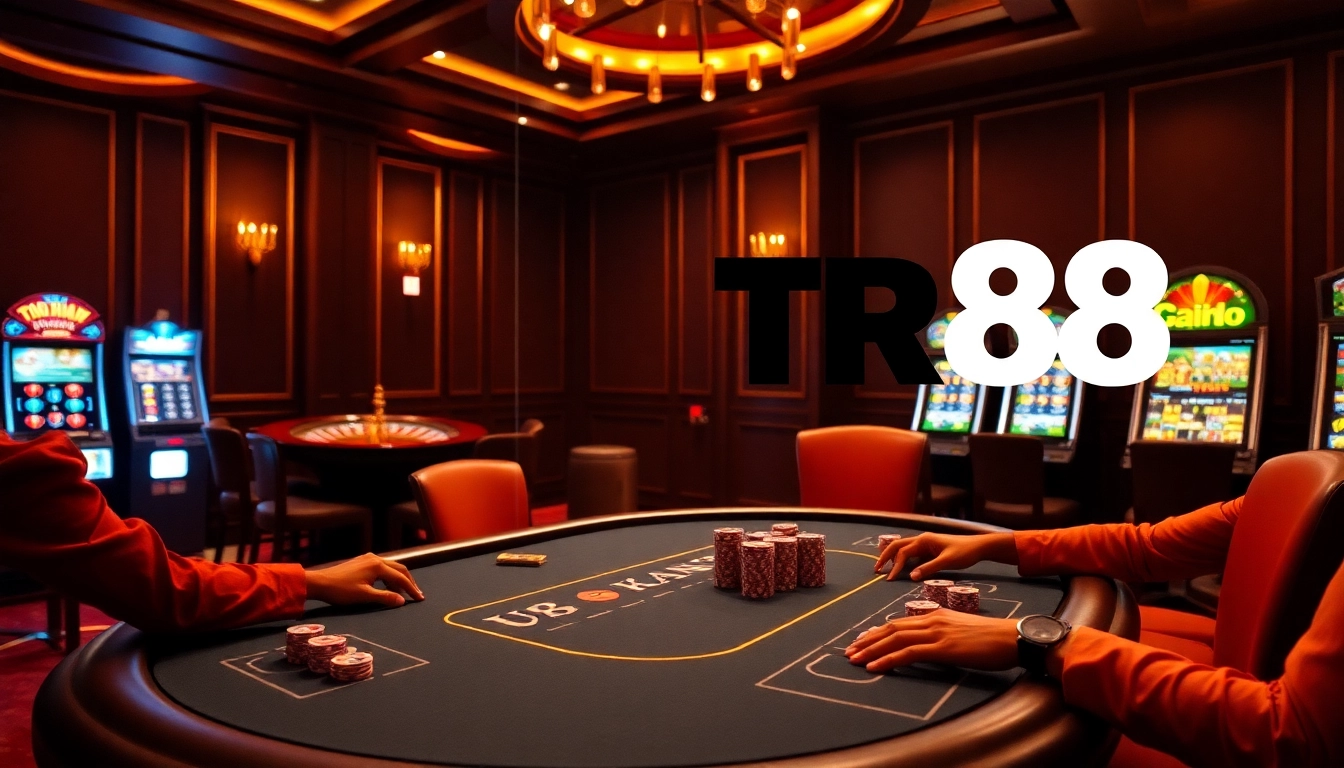 Engage in thrilling gameplay at TR88 casino with vibrant tables and exciting slots.
