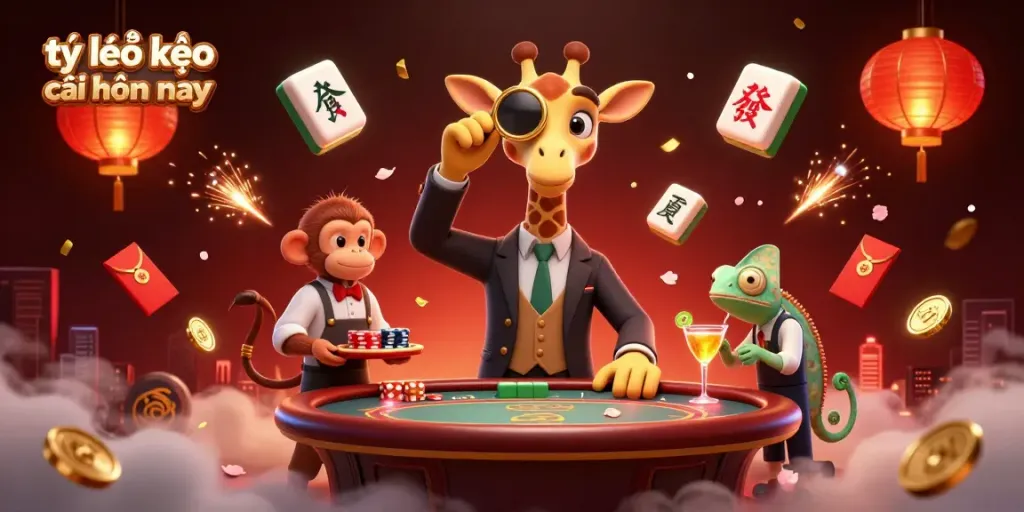Experience real-time betting excitement with tỷ lệ kèo nhà cái hôm nay in this vibrant casino scene.