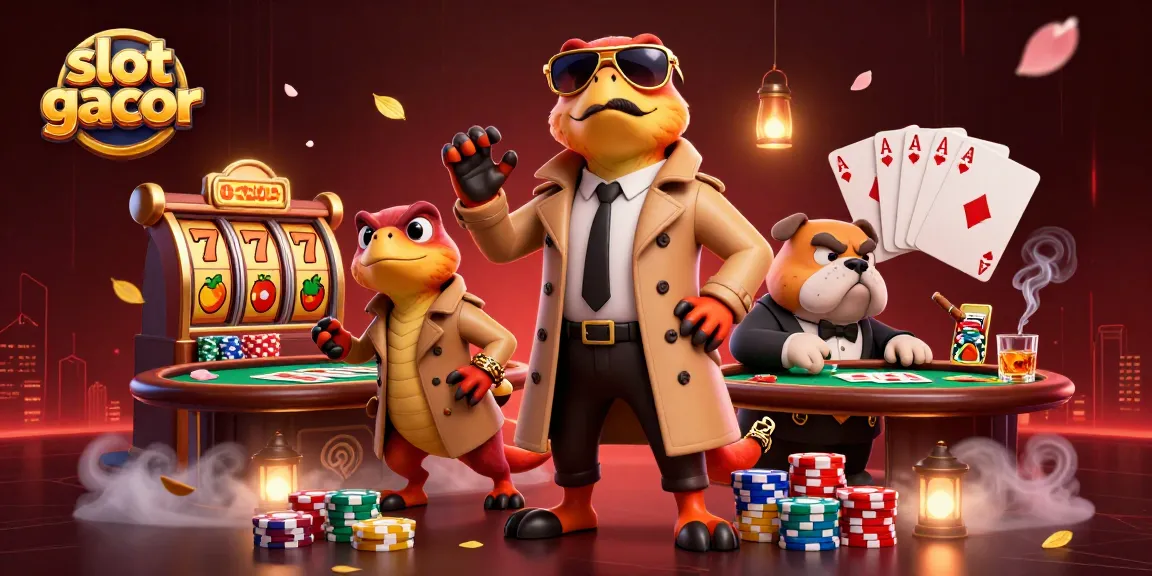 Putaran slot gacor dengan tiga raptor dalam jas, mencoba masuk ke kasino VIP.