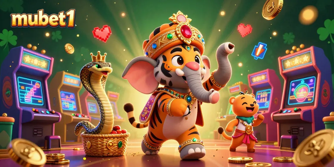 Experience thrilling gameplay and vibrant visuals with mubet1, featuring a lively 3D casino scene.