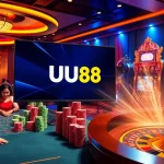Exciting gaming experience at UU88, showcasing vibrant casino tables and slot machines.