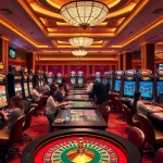 Players enjoying thrilling games at 9BET casino, showcasing excitement and luxury.