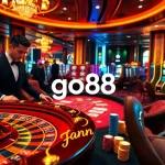 Players experiencing thrilling action at go88 casino with vibrant tables and slot machines.