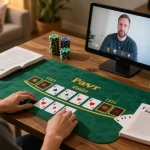 SC88 player exploring strategic gameplay with engaging Power Blackjack on tablet, showcasing responsible betting environment