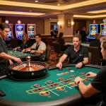 Experience the excitement of live gaming at SC88 Com with players actively engaged around roulette tables.