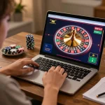 78WIN live roulette gaming scene with focus on bets and player engagement in a stylish home.