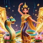 Experience thrilling moments on lauthaitv with vibrant live sports betting illustrated by a graceful Thai dancer.