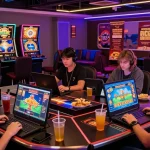 Players enjoying the vibrant online gaming experience at https://7899club.com/ with dynamic screens showcasing thrilling games.