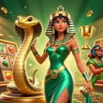 Engage with the sunwin experience in this dynamic casino illustration showcasing slot reels and a glamorous character.