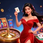 Experience the thrill of SS777 with a vibrant casino scene featuring a confident player and roulette.