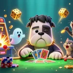 Engage in thrilling games at O8, featuring a vibrant casino scene with dynamic monsters and exciting elements.
