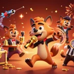 Enjoy tapwin games in this vibrant casino scene featuring hyenas and underwater treasures.
