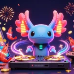 Xoilac engages viewers with vibrant 3D visuals of slots, cards, and festive characters in a lively gambling atmosphere.