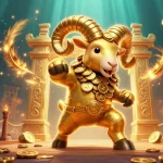 Join DA88 in an exciting casino adventure with a dynamic golden ram charging through a spectacular gaming scene.