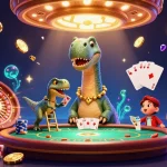 Experience thrilling games at 78win com with a captivating casino illustration featuring animated characters and dynamic elements.