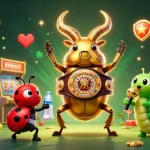 Experience the excitement of 777x with vibrant casino elements and animated characters in a dynamic 3D illustration.